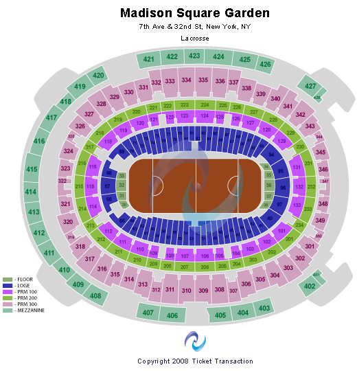 Madison Square Garden Lacrosse Seating Chart