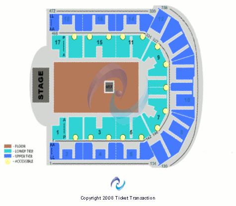 M&S Bank Arena End Stage GA FLoor Seating Chart