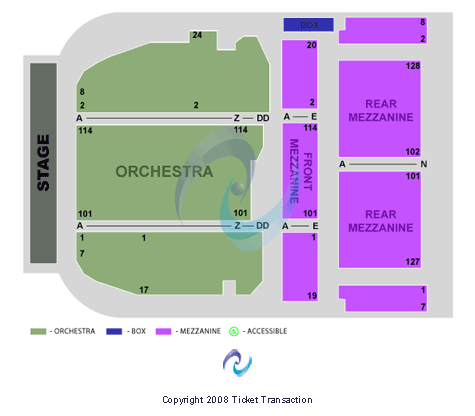 Lunt-fontanne Theatre EndStage Seating Chart