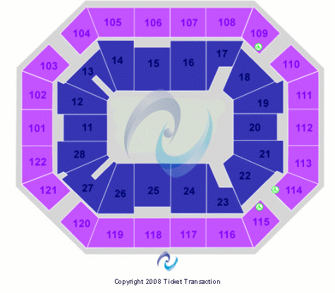 Mohegan Sun Arena - CT Center GA Seating Chart
