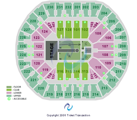 Oakland Arena AC/DC Seating Chart