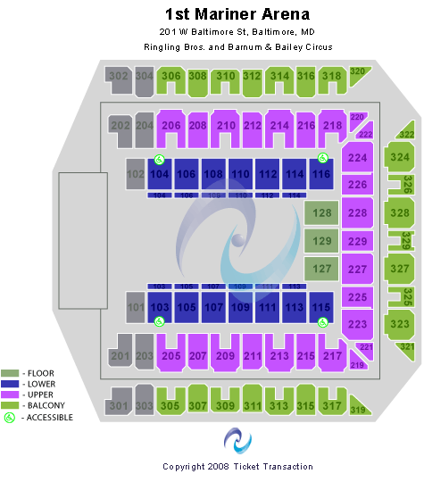 CFG Bank Arena Ringling Brothers Seating Chart