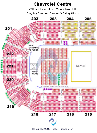 Covelli Centre - Youngstown Ringling Brothers Seating Chart