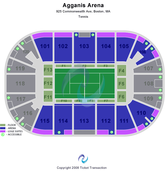 Agganis Arena Tennis Seating Chart