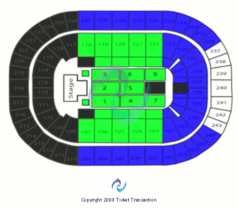 MVP Arena American Idol Seating Chart