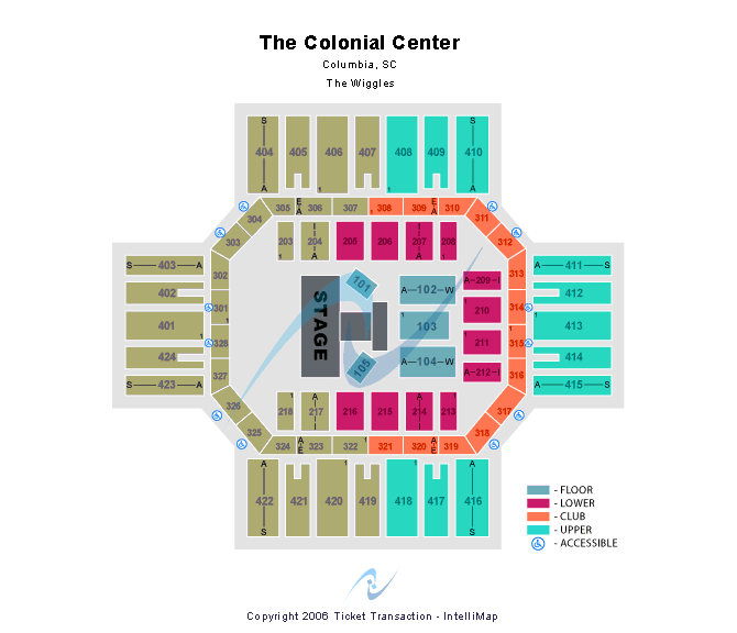 Colonial Life Arena Wiggles Seating Chart