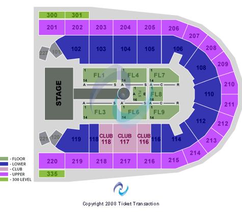 Mohegan Sun Arena at Casey Plaza AC/DC Seating Chart