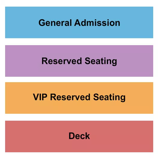 seating chart for 11th Street Cowboy Bar - GA/RSV/VIP/Deck - eventticketscenter.com