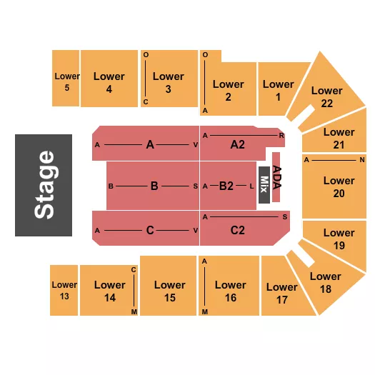 seating chart for 1st Summit Arena at Cambria County War Memorial  - Price is Right - eventticketscenter.com