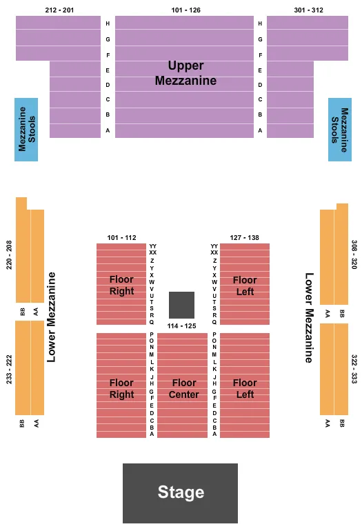 seating chart for GLC Live at 20 Monroe - Howard Jones - eventticketscenter.com
