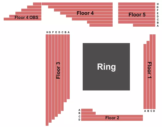 seating chart for 2300 Arena - WWE - eventticketscenter.com