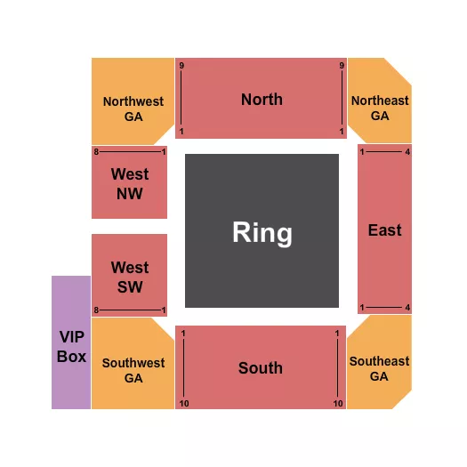 seating chart for 2300 Arena - Wrestling 2 - eventticketscenter.com