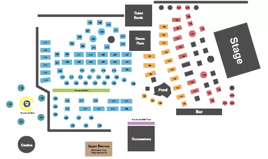seating chart for 2920 Roadhouse Restaurant - Endstage - eventticketscenter.com