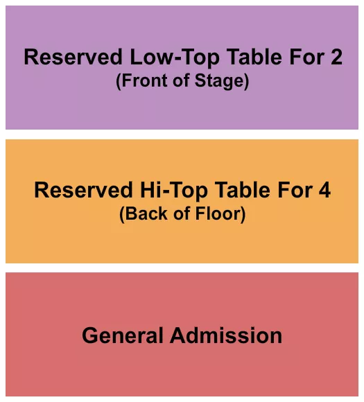seating chart for 40 Watt Club - GA & Tables - eventticketscenter.com
