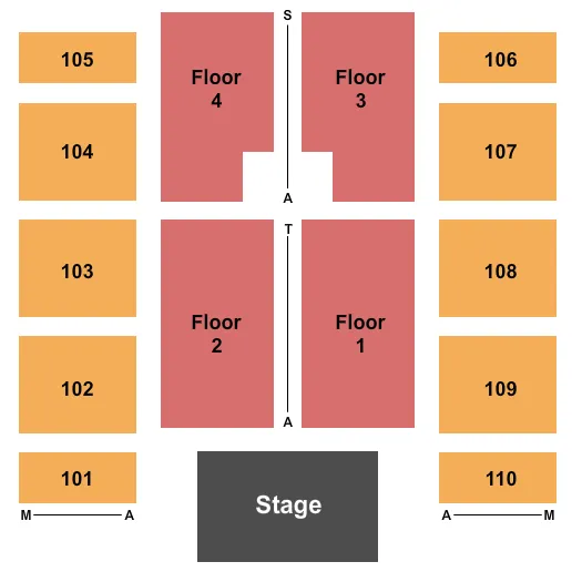 seating chart for 4 Bears Casino And Lodge - End Stage - eventticketscenter.com