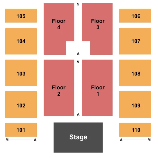seating chart for 4 Bears Casino And Lodge - Endstage 2 - eventticketscenter.com