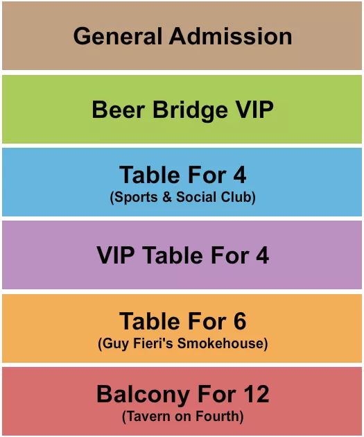 seating chart for 4th Street Live - GA Tiered 2 - eventticketscenter.com