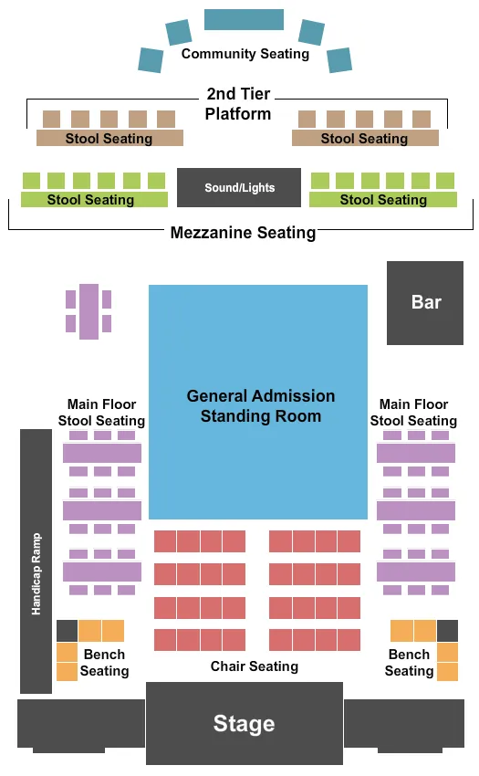 seating chart for 5 Points Music Sanctuary - Endstage - eventticketscenter.com