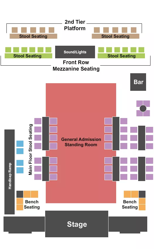 seating chart for 5 Points Music Sanctuary - GA/Stool/Bench/Mezz - eventticketscenter.com