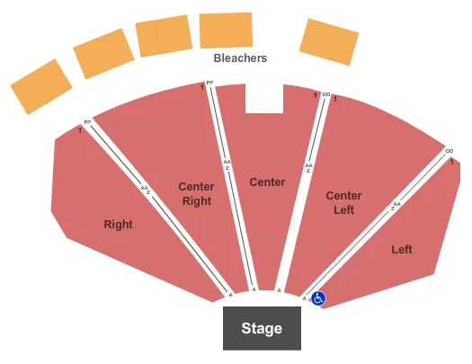 seating chart for A&B Amphitheatre - End Stage - eventticketscenter.com