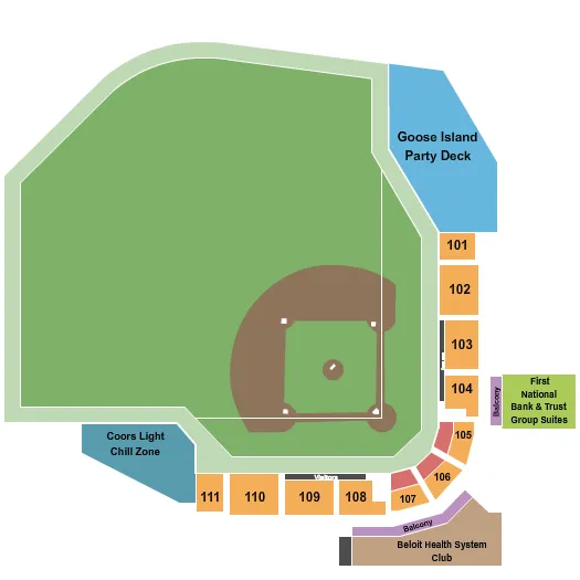 seating chart for ABC Supply Stadium - Baseball - eventticketscenter.com