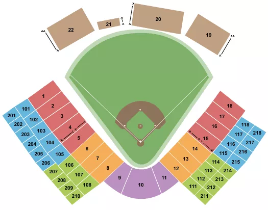 seating chart for Devon Park - Softball - eventticketscenter.com