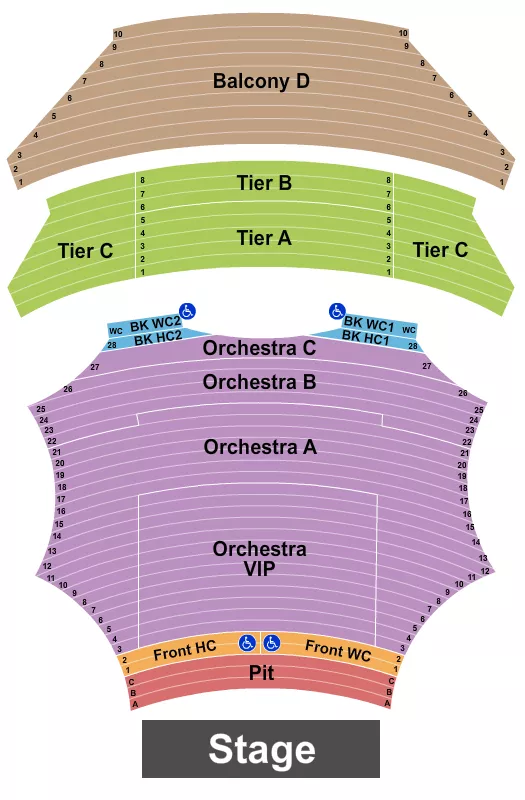 seating chart for ASU Gammage - Endstage - eventticketscenter.com