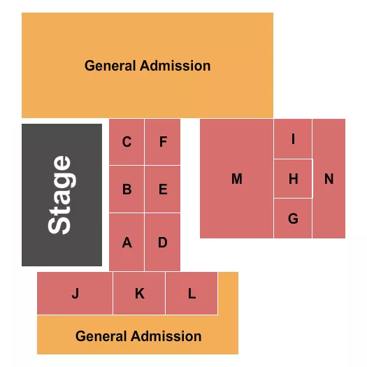 seating chart for ASU Kerr Cultural Center - Endstage Tables 2 - eventticketscenter.com