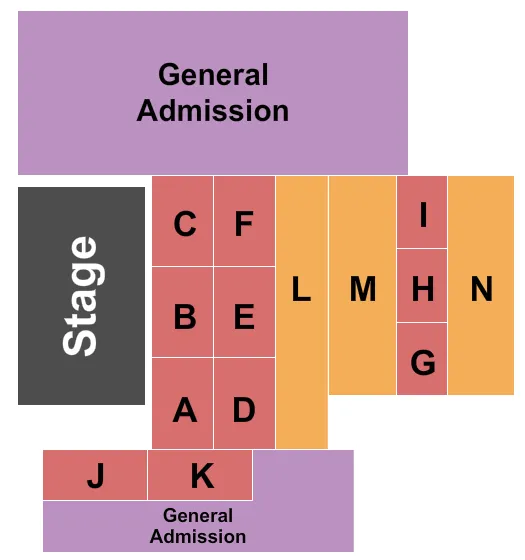 seating chart for ASU Kerr Cultural Center - Endstage Tables - eventticketscenter.com