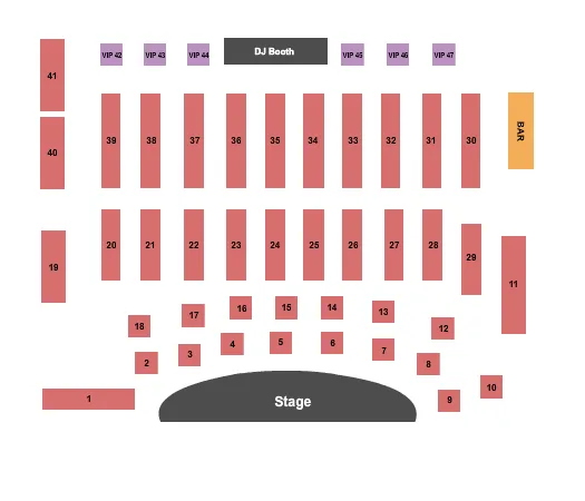 seating chart for ATL Comedy Theater - Table Seating - eventticketscenter.com