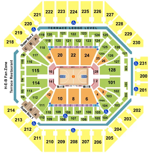 seating chart for Frost Bank Center - Basketball 2 - eventticketscenter.com