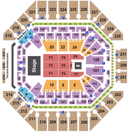 seating chart for Frost Bank Center - Endstage 4 - eventticketscenter.com