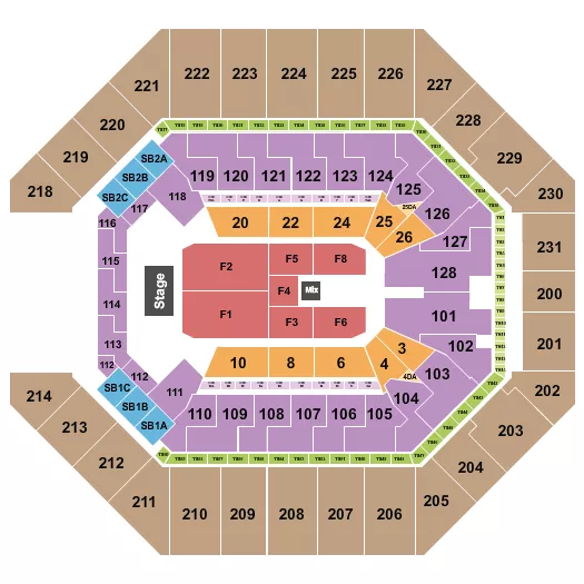 seating chart for Frost Bank Center - Endstage 6 - eventticketscenter.com