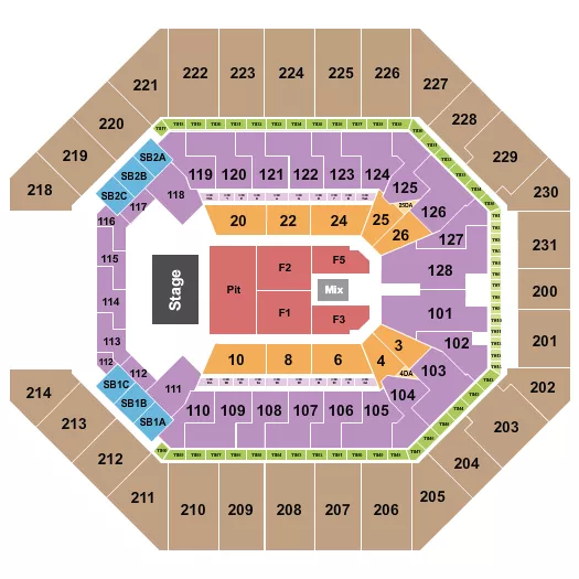seating chart for Frost Bank Center - Endstage Pit - eventticketscenter.com