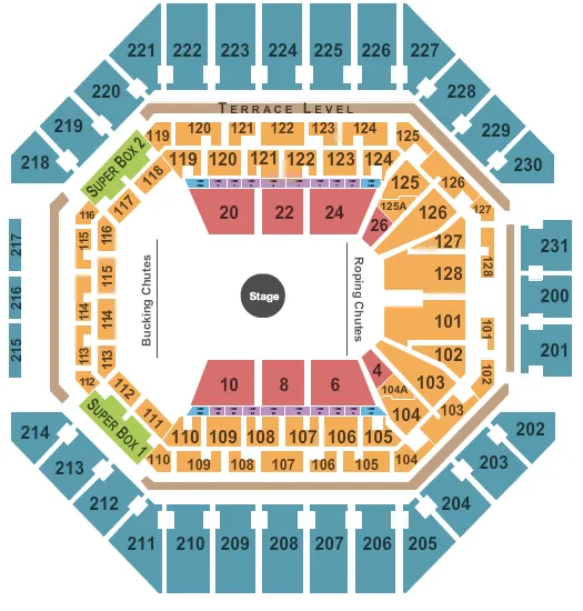 seating chart for Frost Bank Center - Stock Show and Rodeo - eventticketscenter.com