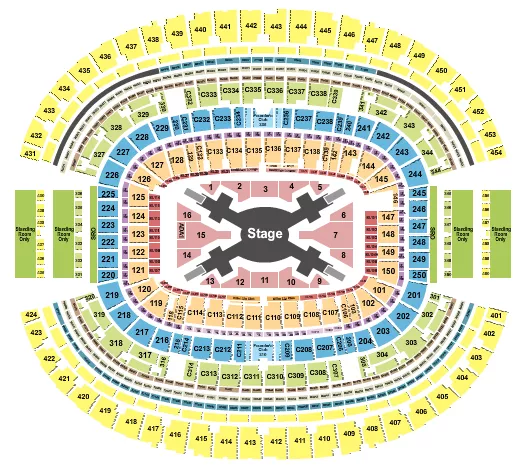 seating chart for AT&T Stadium - BTS - eventticketscenter.com