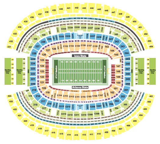 seating chart for AT&T Stadium - Football RW - Big 12 Championships - eventticketscenter.com