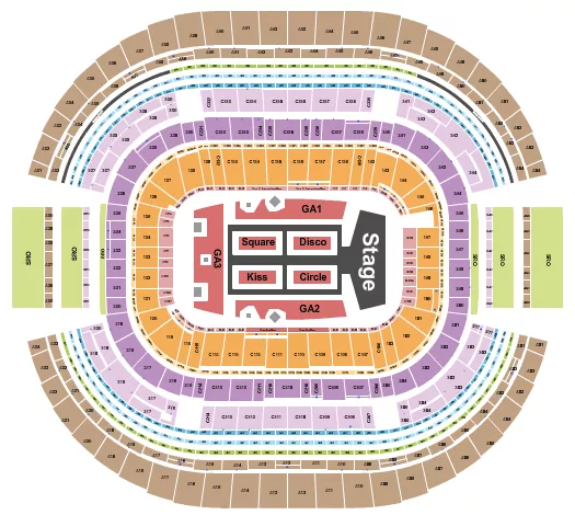 seating chart for AT&T Stadium - Harry Styles - eventticketscenter.com