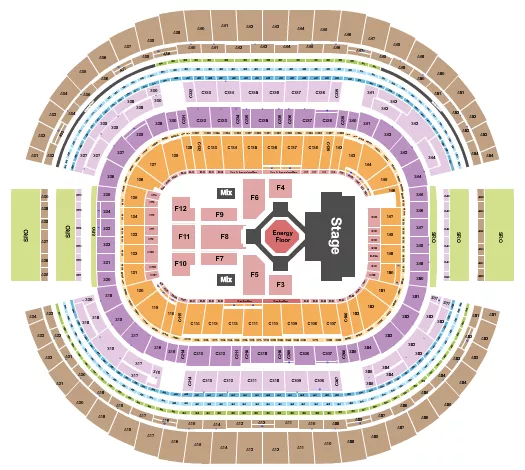 seating chart for AT&T Stadium - Kendrick Lamar - eventticketscenter.com