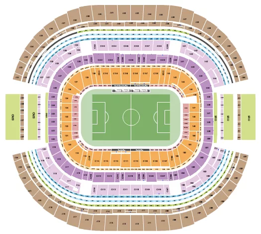seating chart for AT&T Stadium - Soccer 2 - eventticketscenter.com
