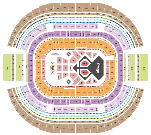 seating chart for AT&T Stadium - Usher - eventticketscenter.com