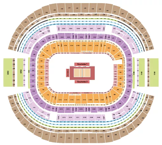 seating chart for AT&T Stadium - Volleyball - eventticketscenter.com