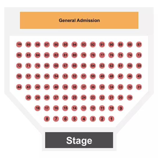 seating chart for AV Event Center - Endstage Tables & GA - eventticketscenter.com