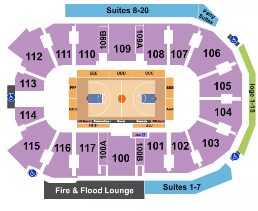 seating chart for Abbotsford Centre - Harlem Globetrotters - eventticketscenter.com