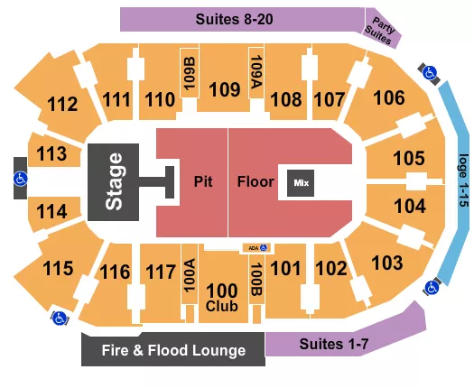 seating chart for Abbotsford Centre - Jordan Davis - eventticketscenter.com