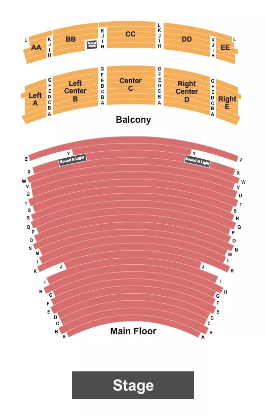 seating chart for Abilene Auditorium At Abilene Convention Center - Endstage No Pit - eventticketscenter.com