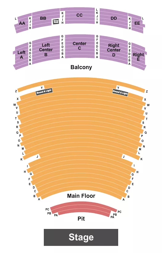 seating chart for Abilene Auditorium At Abilene Convention Center - End Stage - eventticketscenter.com