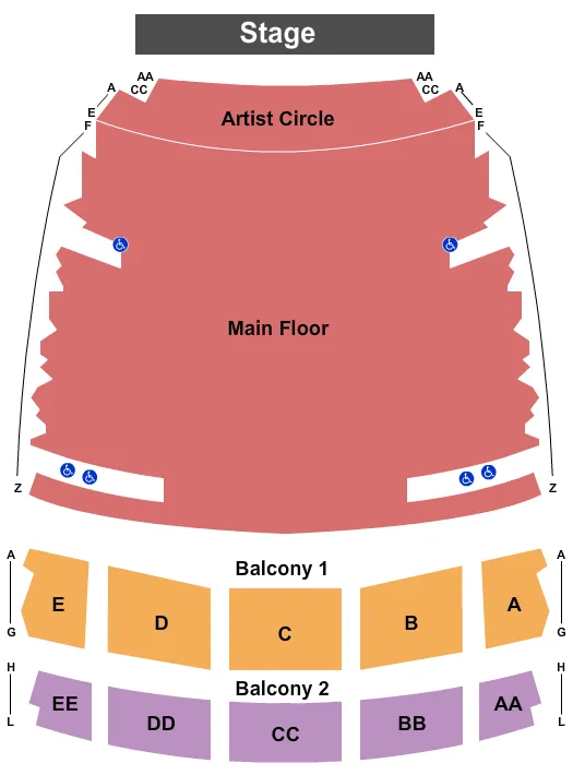 seating chart for Abilene Civic Center - Endstage 2 - eventticketscenter.com