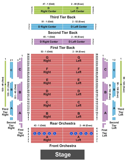 seating chart for Abravanel Hall - End Stage - eventticketscenter.com