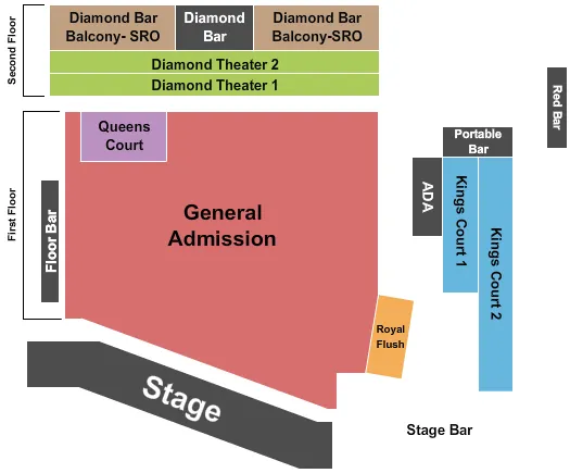 seating chart for Ace of Spades - End Stage - eventticketscenter.com